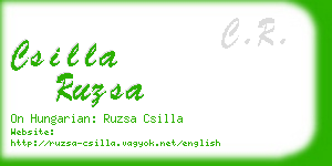 csilla ruzsa business card